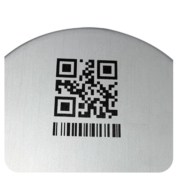 Código de barras QRcode Código de matriz de datos Máquina de código láser de fibra